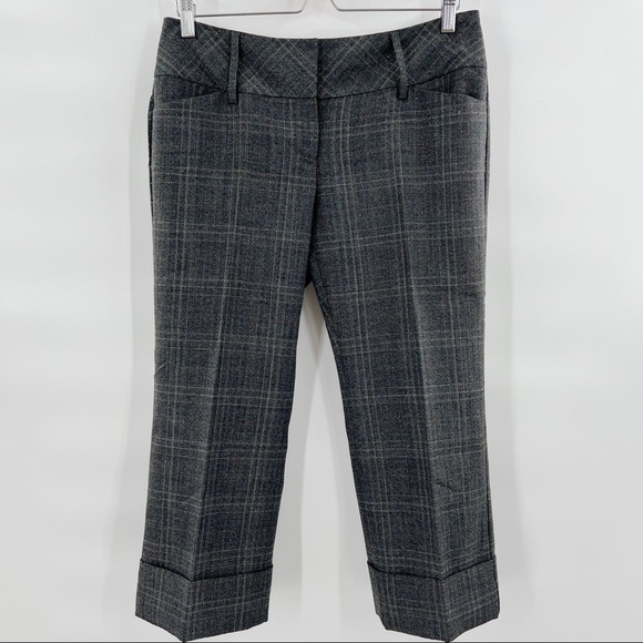 EXPRESS design studio plaid cropped suit pants size 8 - Picture 1 of 6